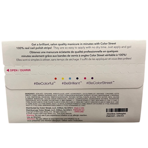 Color Street Aberdeen Aubergine Nail Polish Strips . New in package. - Picture 3 of 3